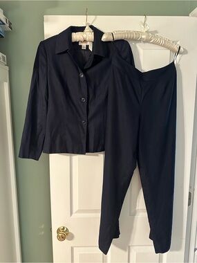 Talbot Navy Silk Blazer and Slacks